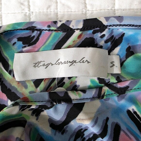 T-Bags Los Angeles Abstract Print Short Sleeve Midi Dress S, NWOT - Picture 4 of 8